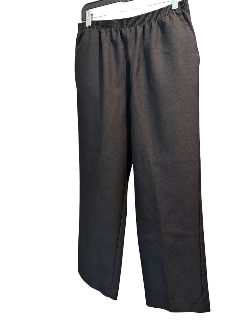 Alfred Dunner Black Elastic Waist Pull-On Pants
